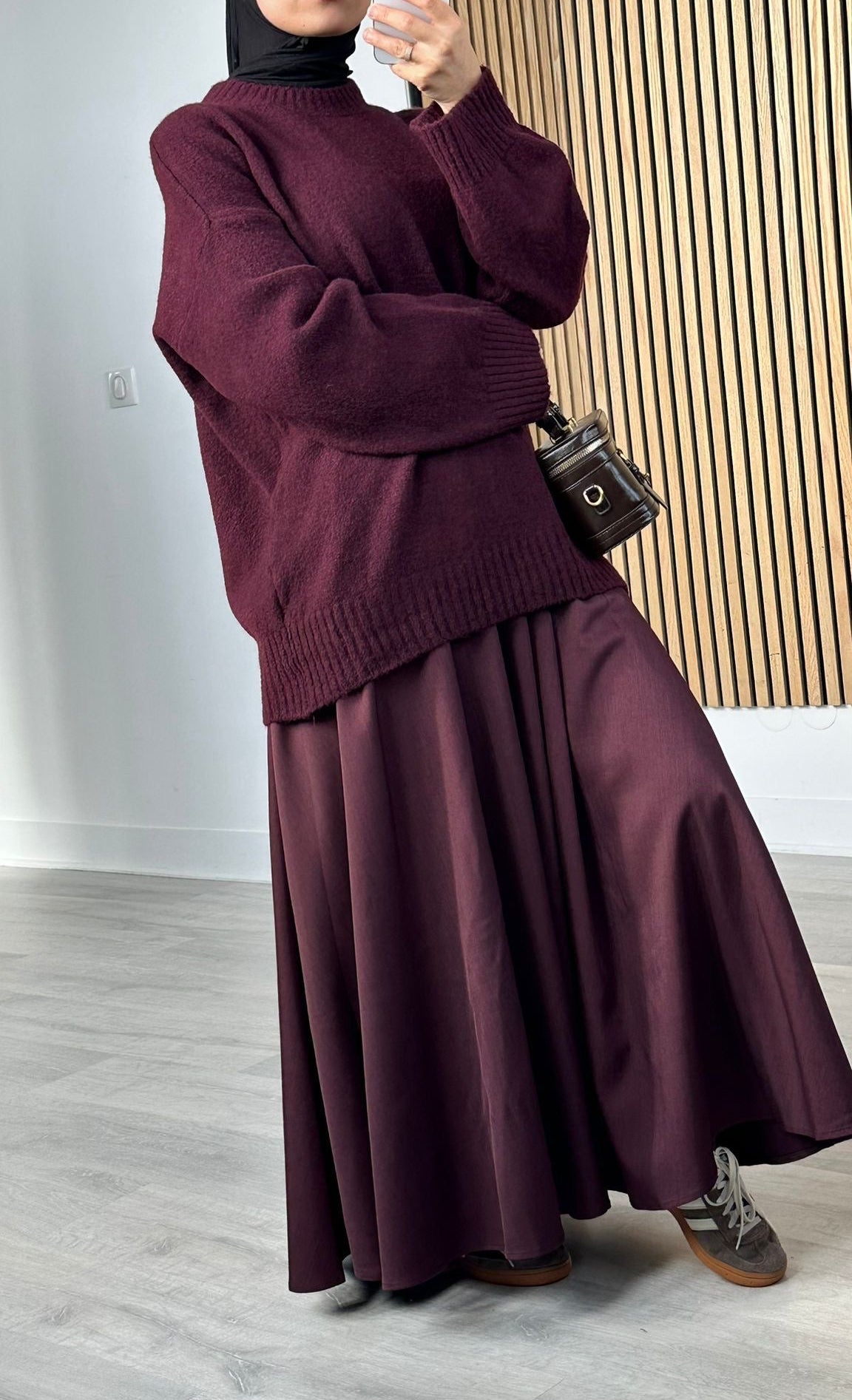 Jupe longue burgundy