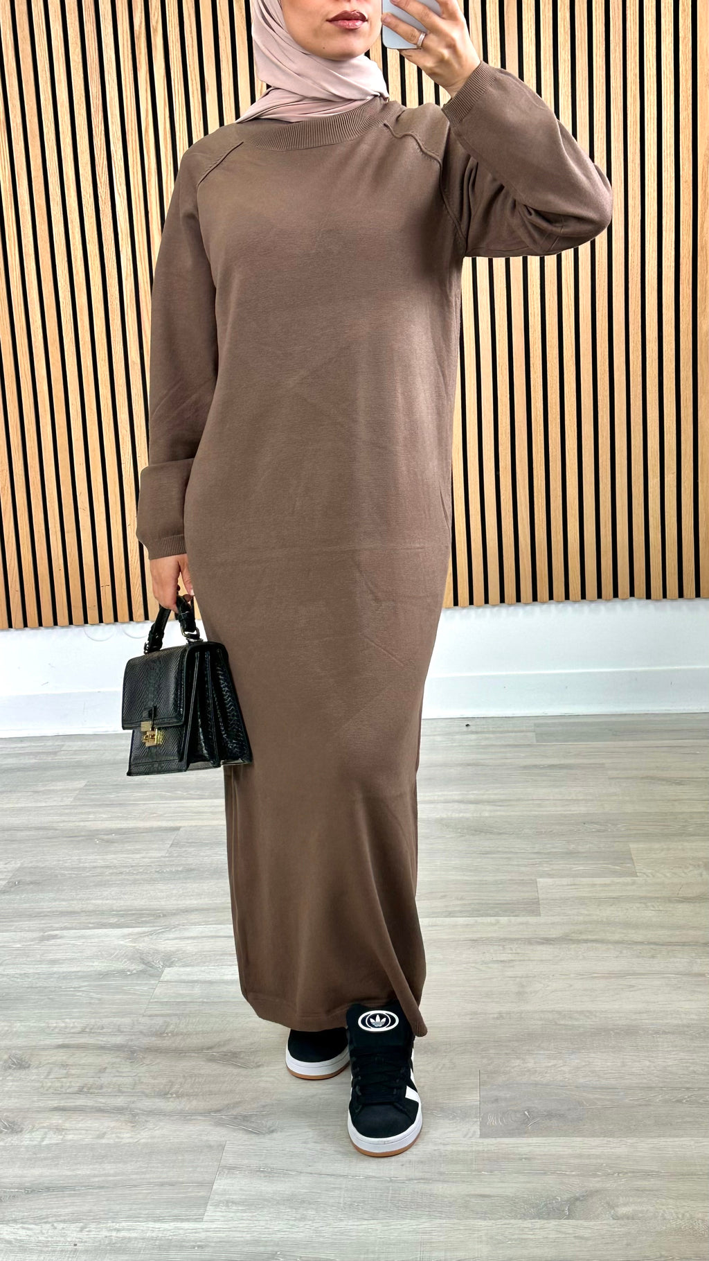 Robe longue en maille