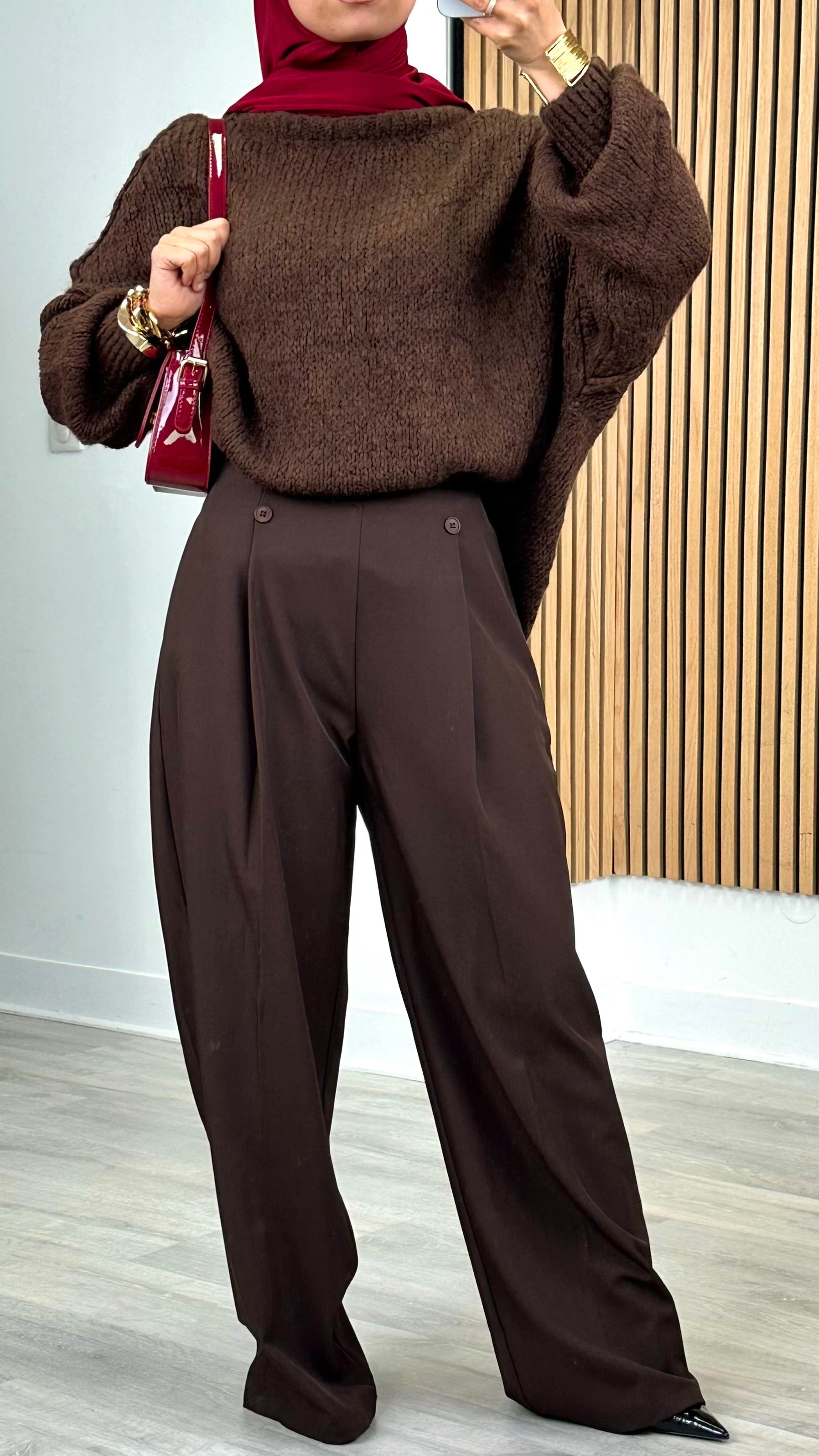 Pantalon Sara chocolat