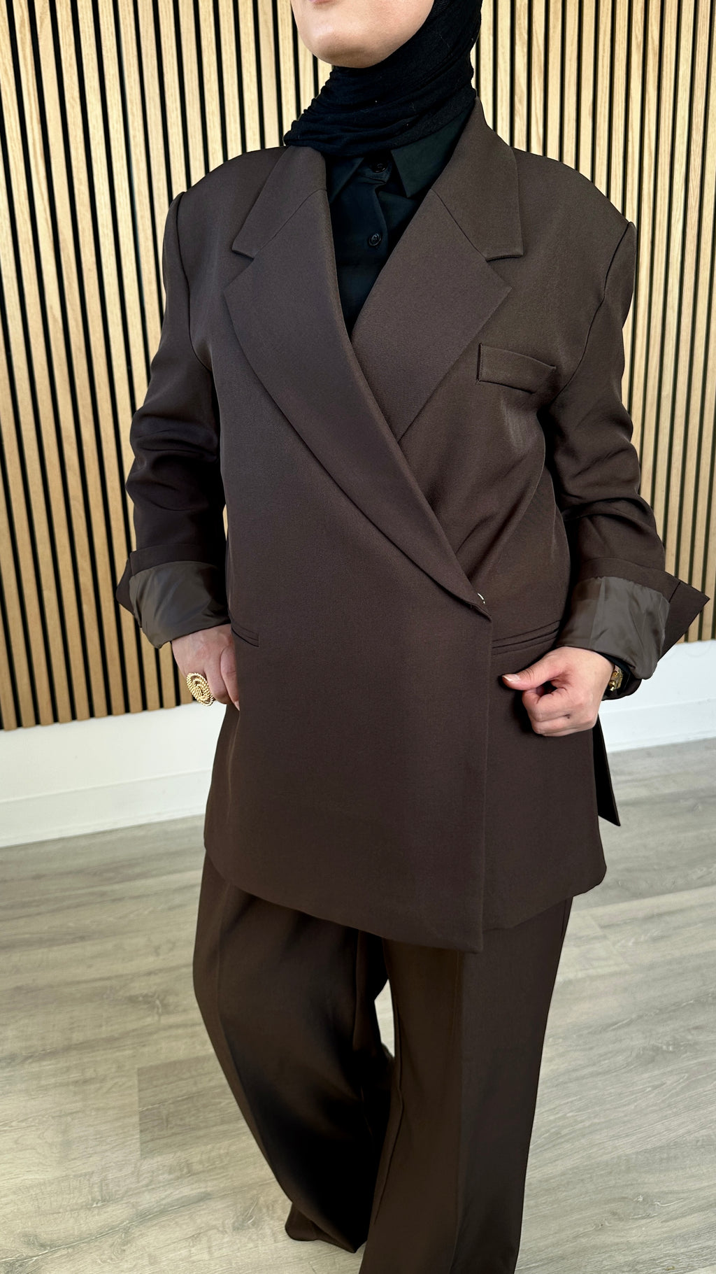 Blazer oversize chocolat