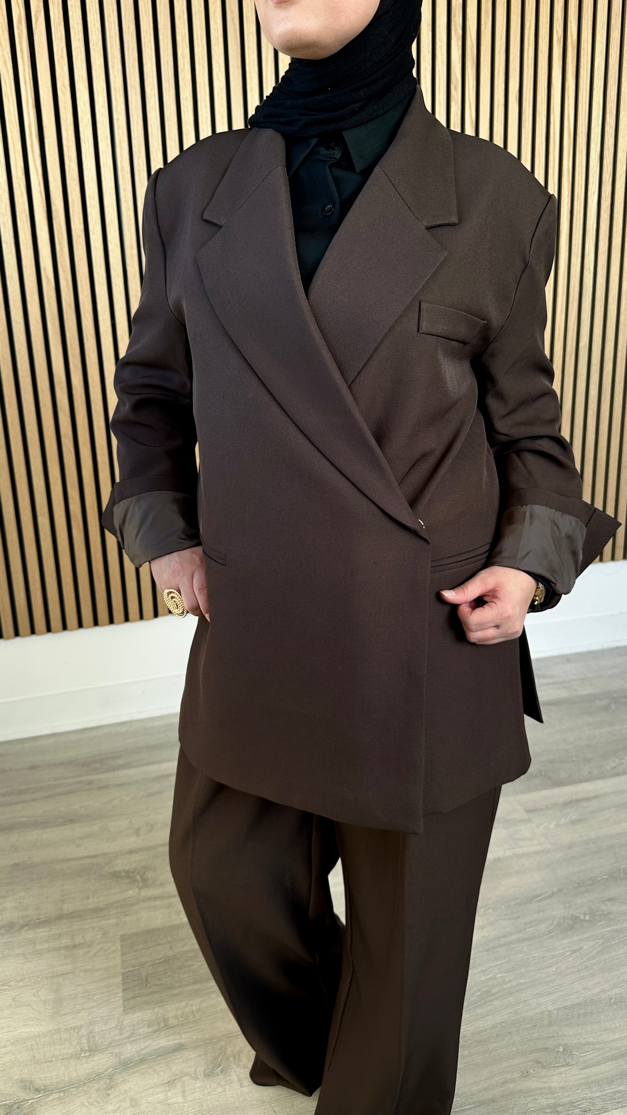 Blazer oversize chocolat