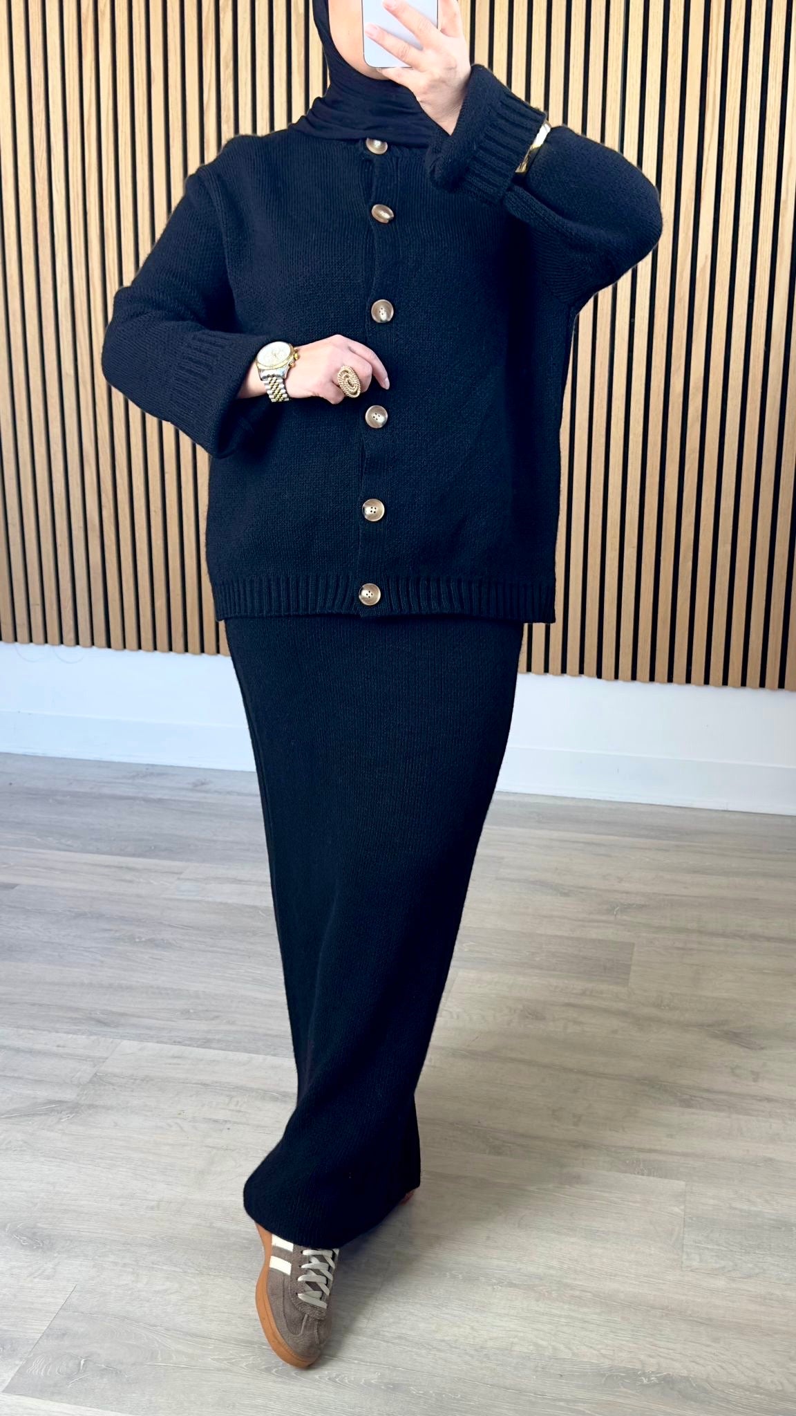 Ensemble Noir en Maille