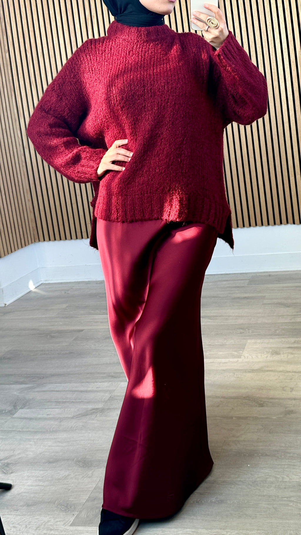 Pull en laine Burgundy
