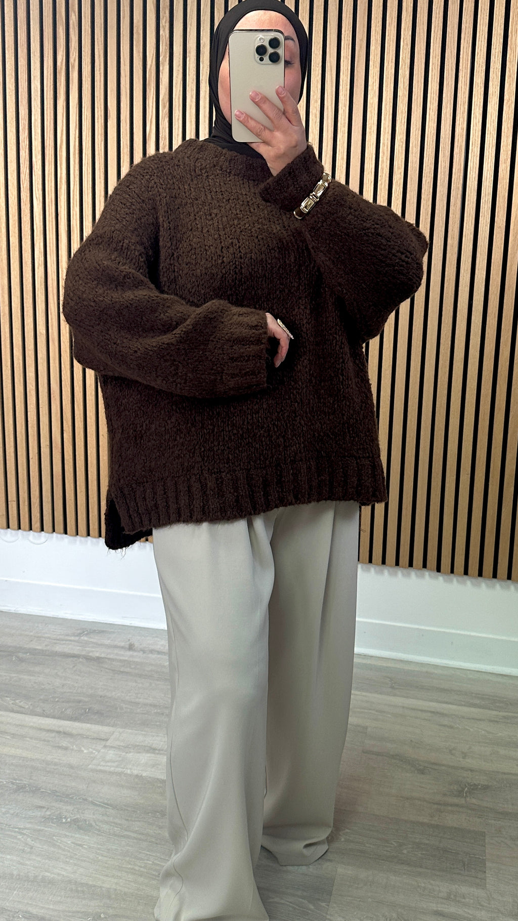 Pull en laine Marron