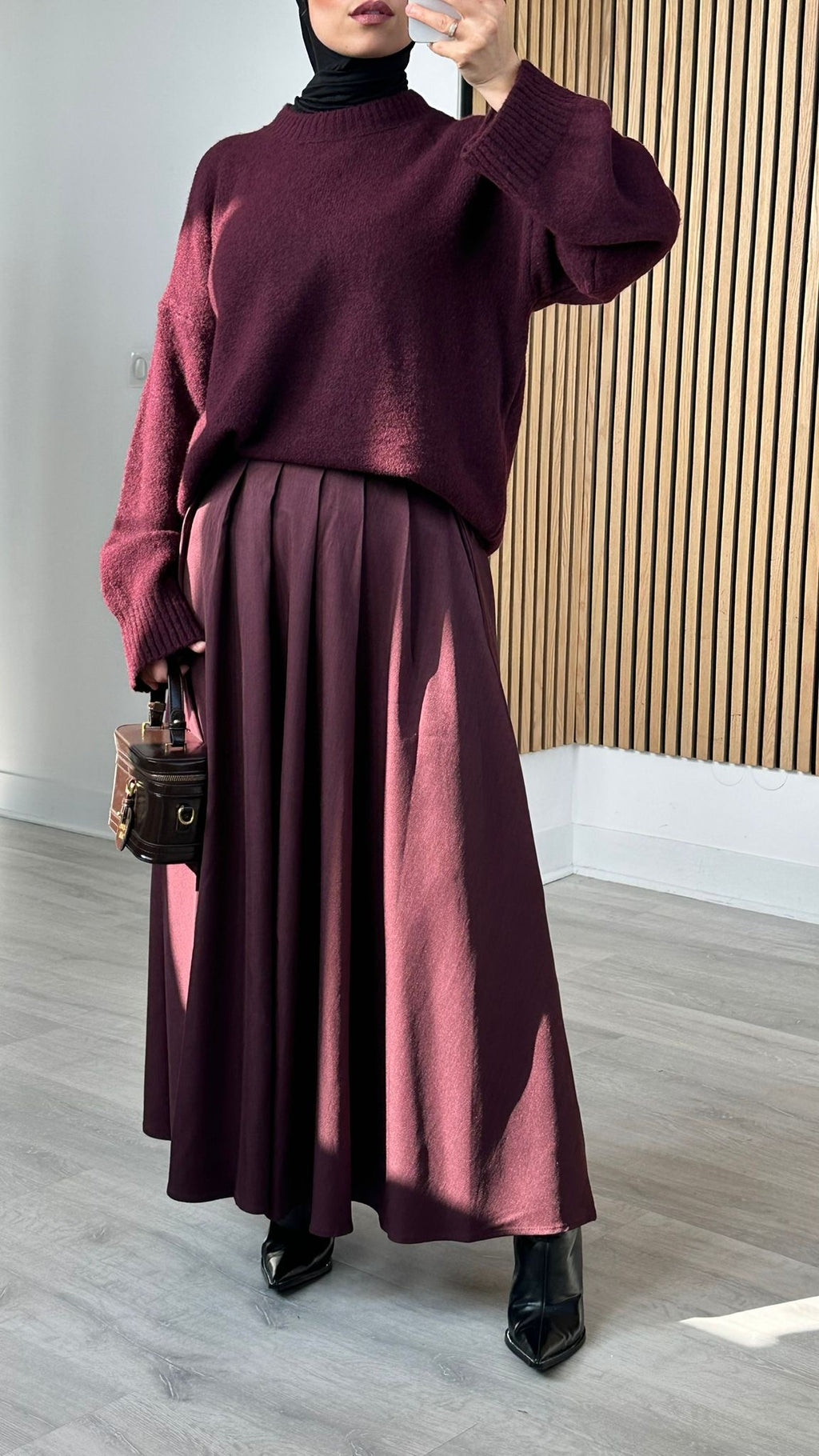 Jupe longue burgundy