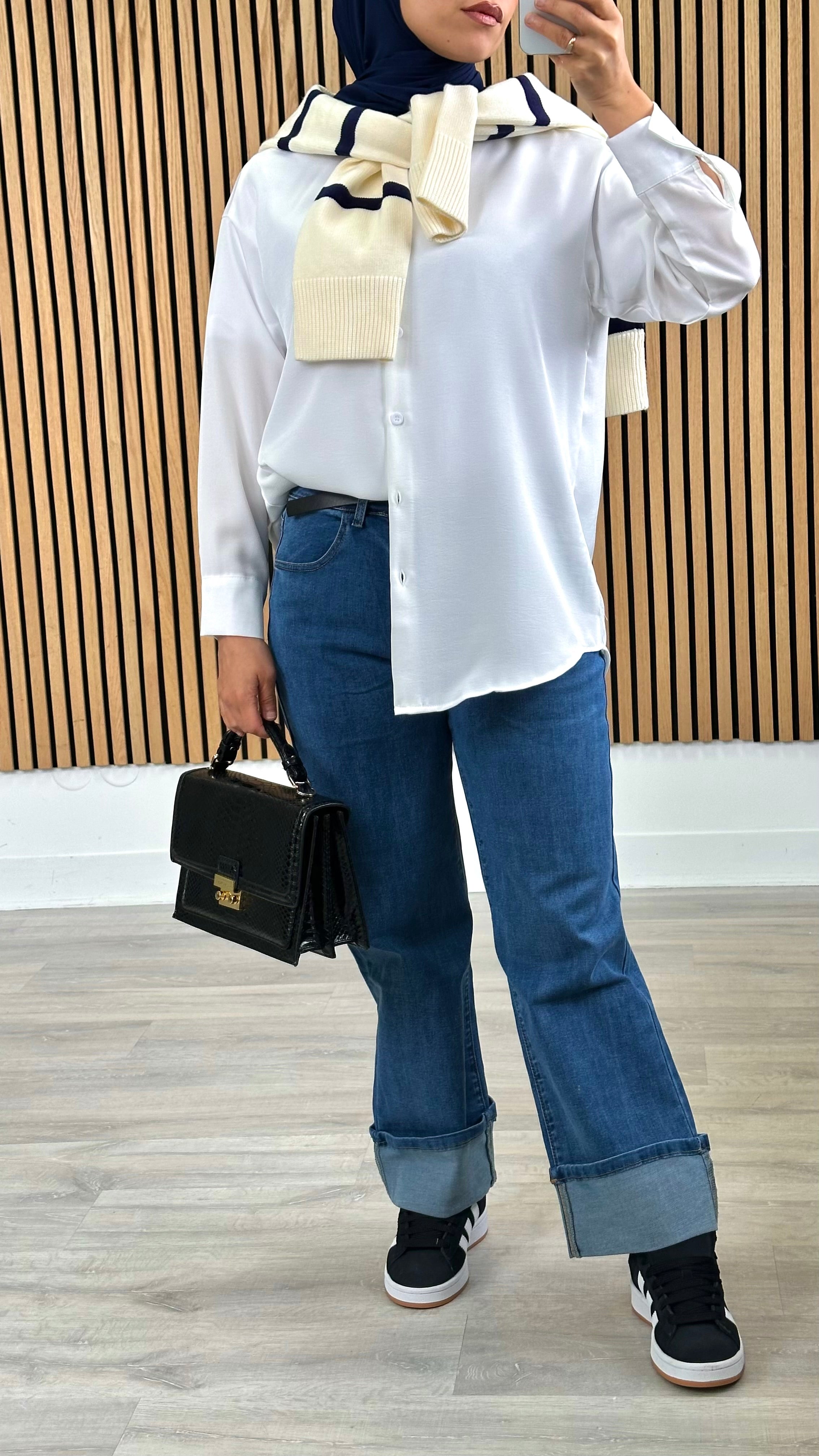 Blouse Blanche en crêpe