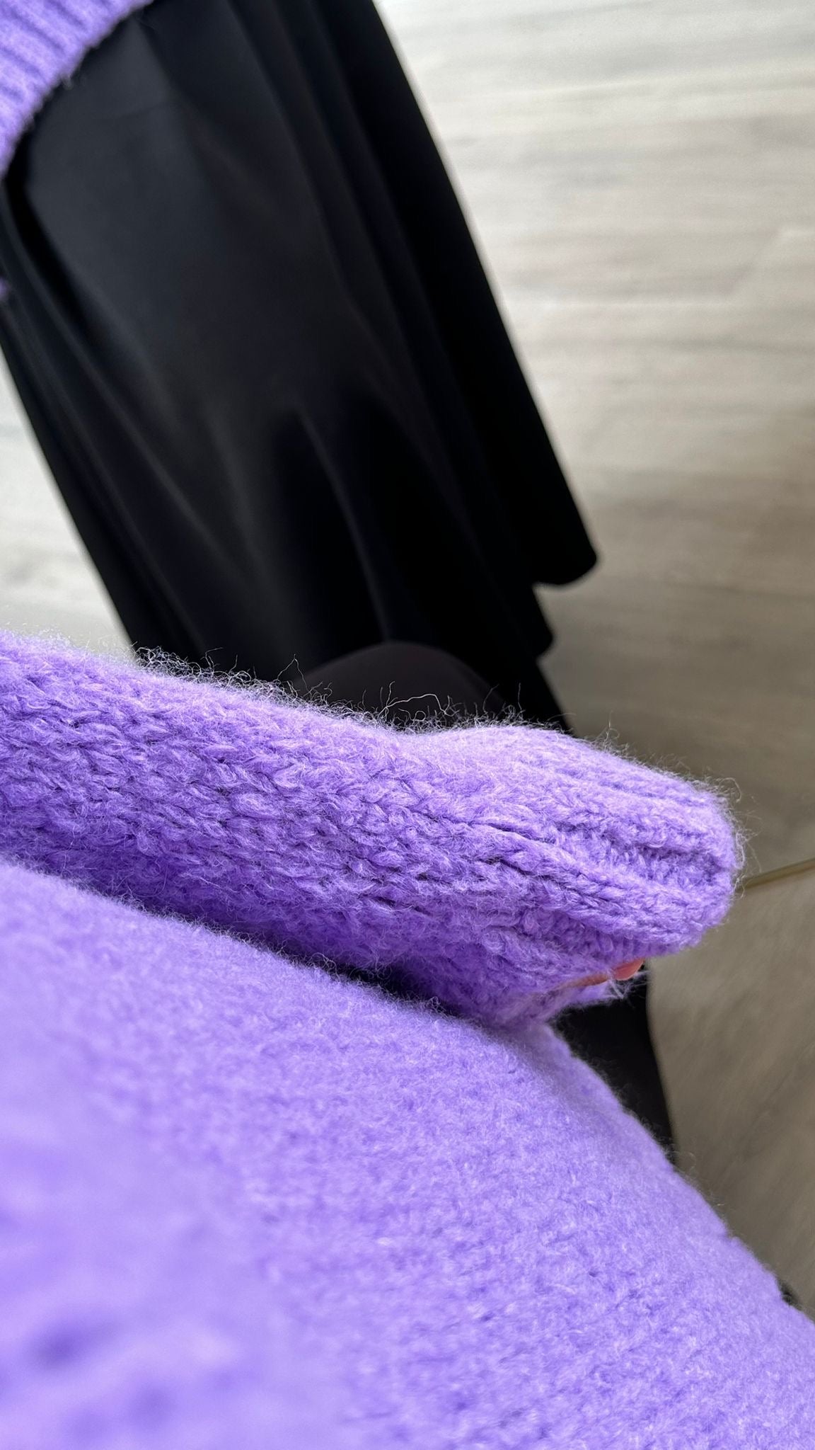 Pull en laine violet