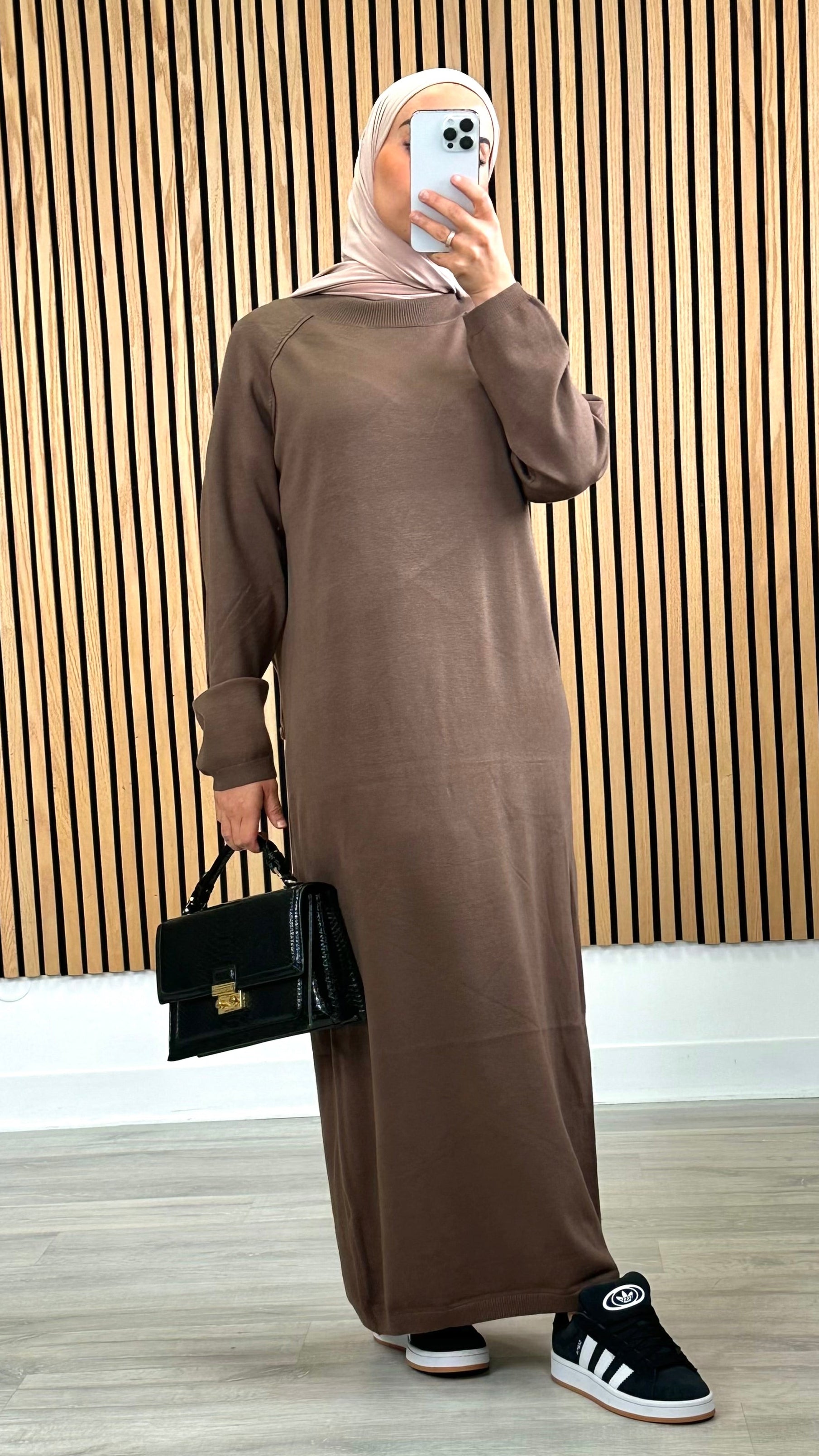 Robe longue en maille