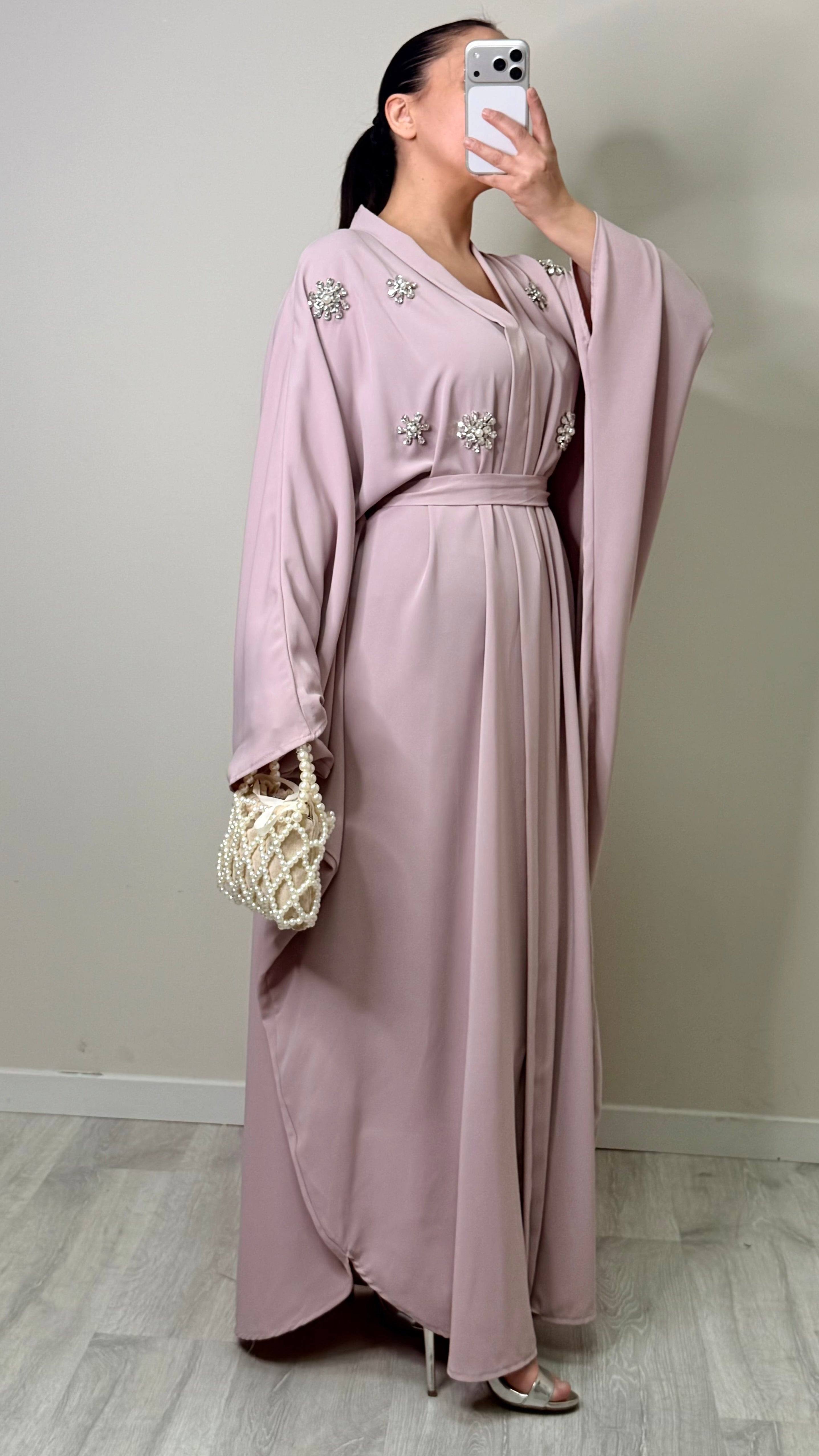 Abaya Strass Rose