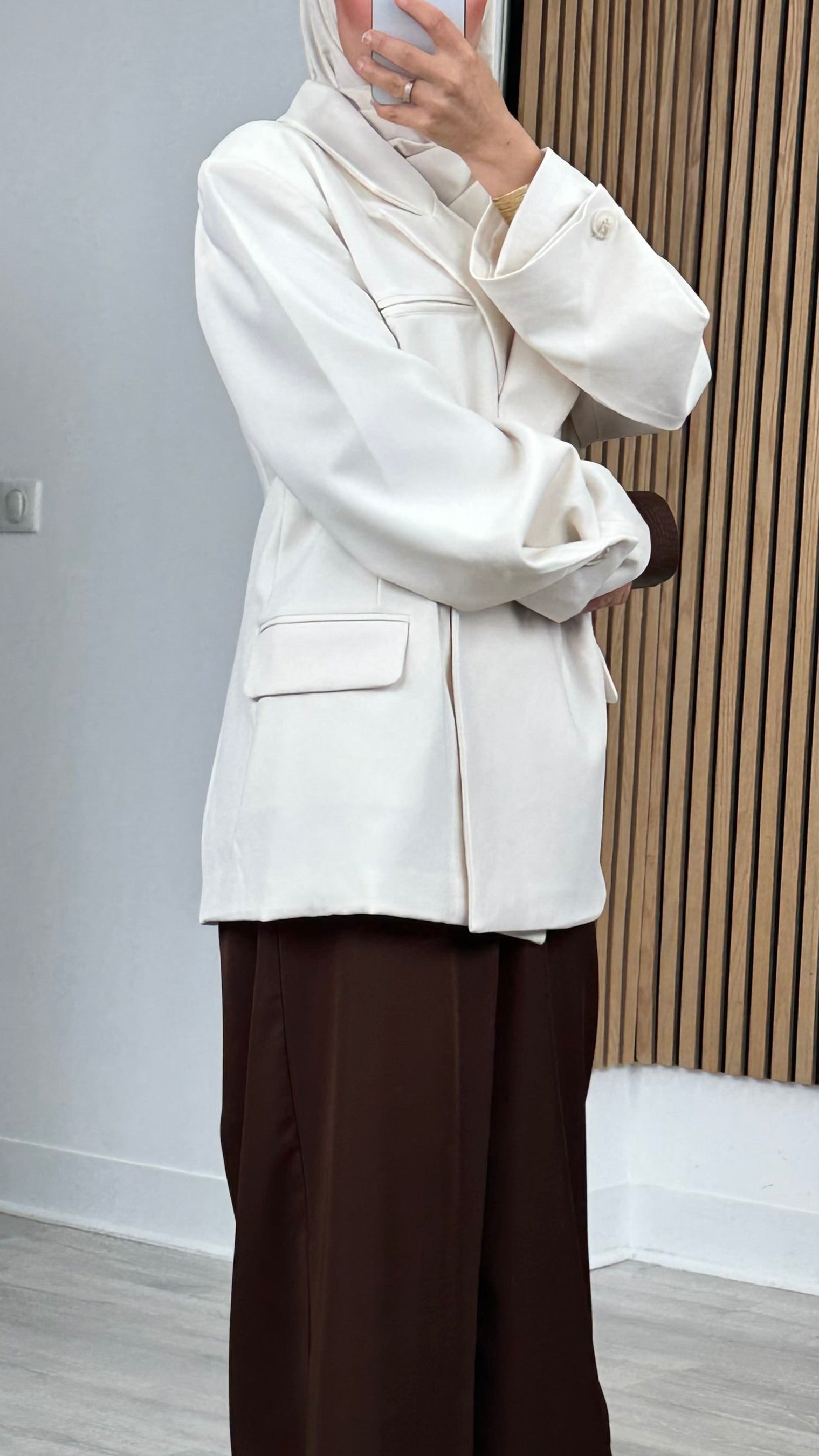 Blazer blanc déstructuré