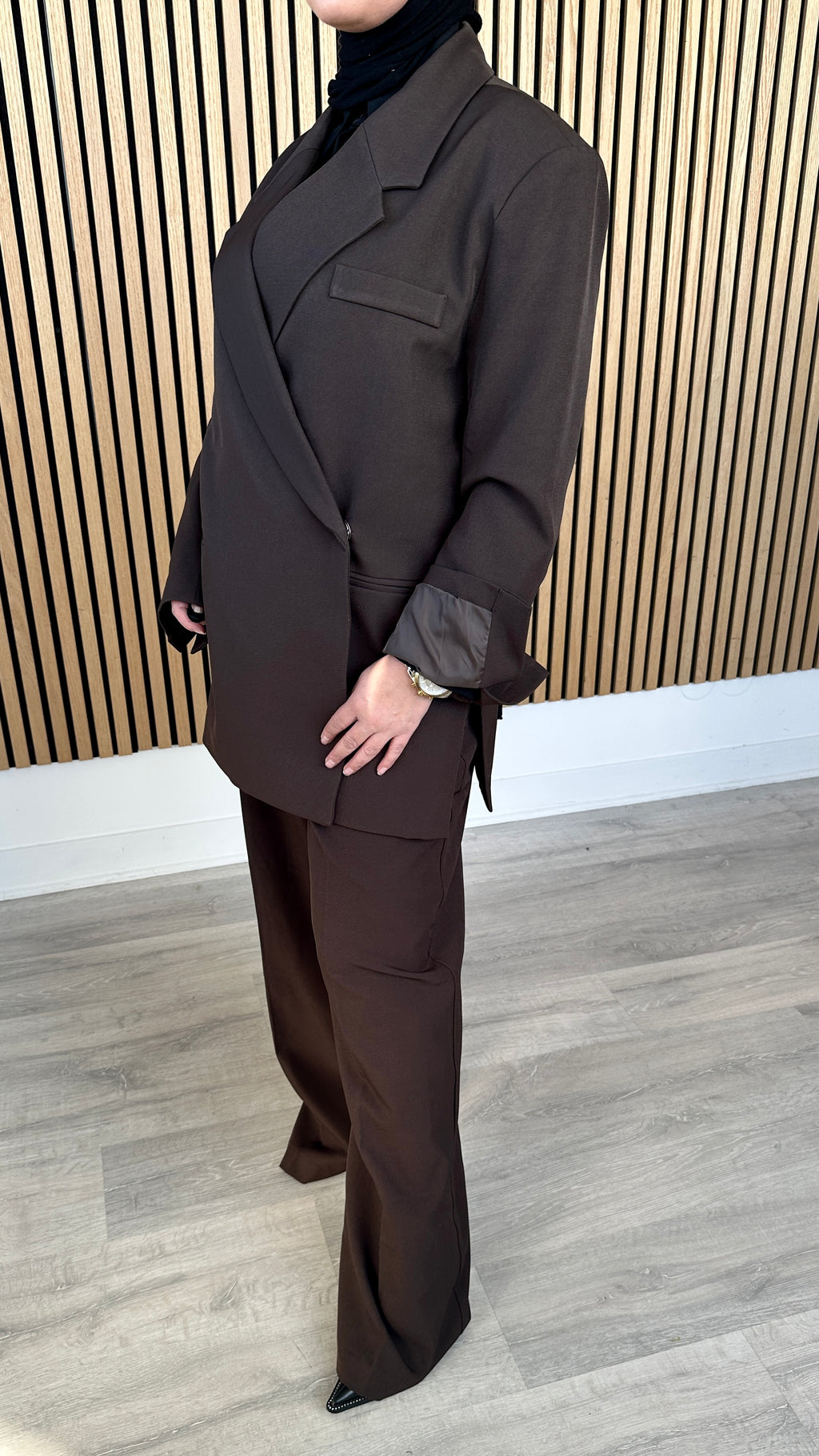 Blazer oversize chocolat