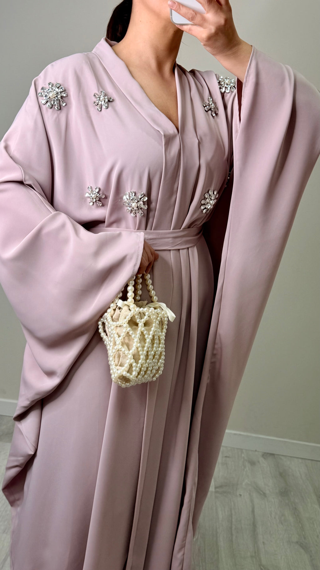 Abaya Strass Rose