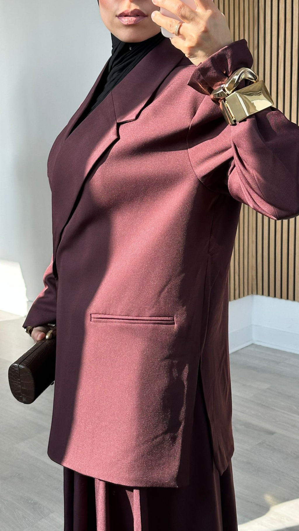 Blazer asymétrique Burgundy