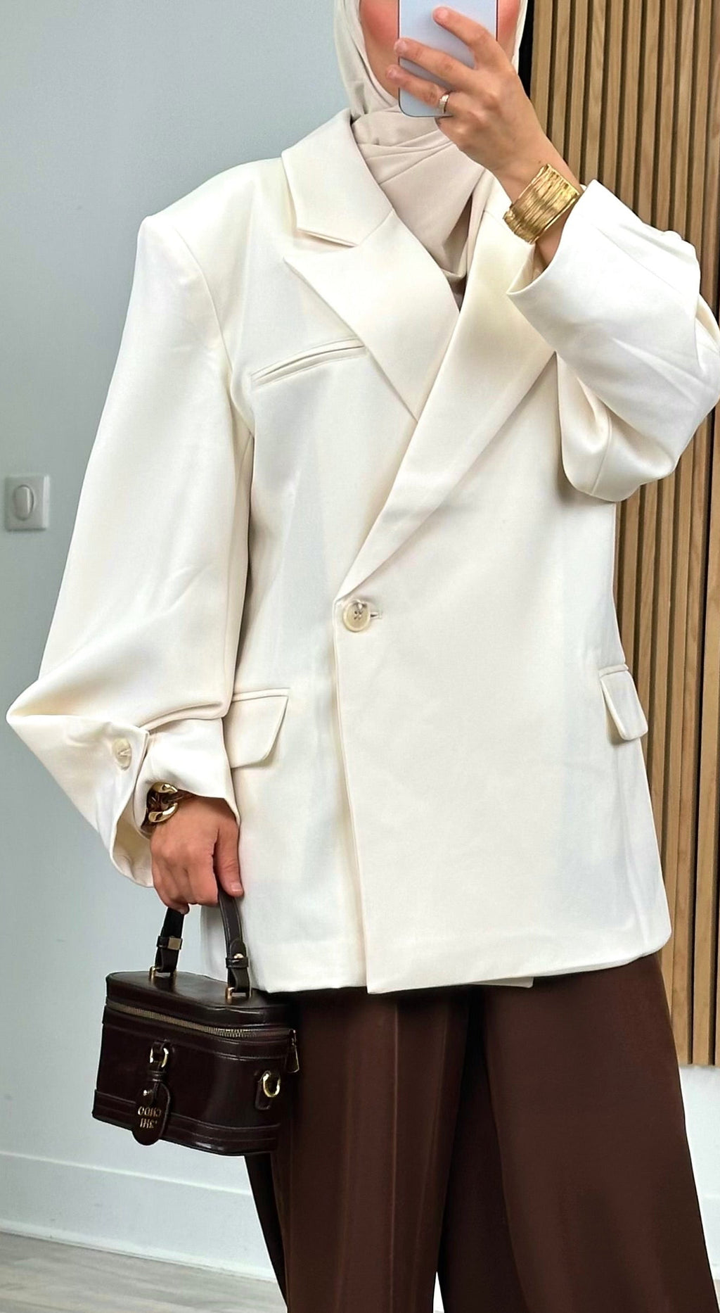 Blazer blanc déstructuré