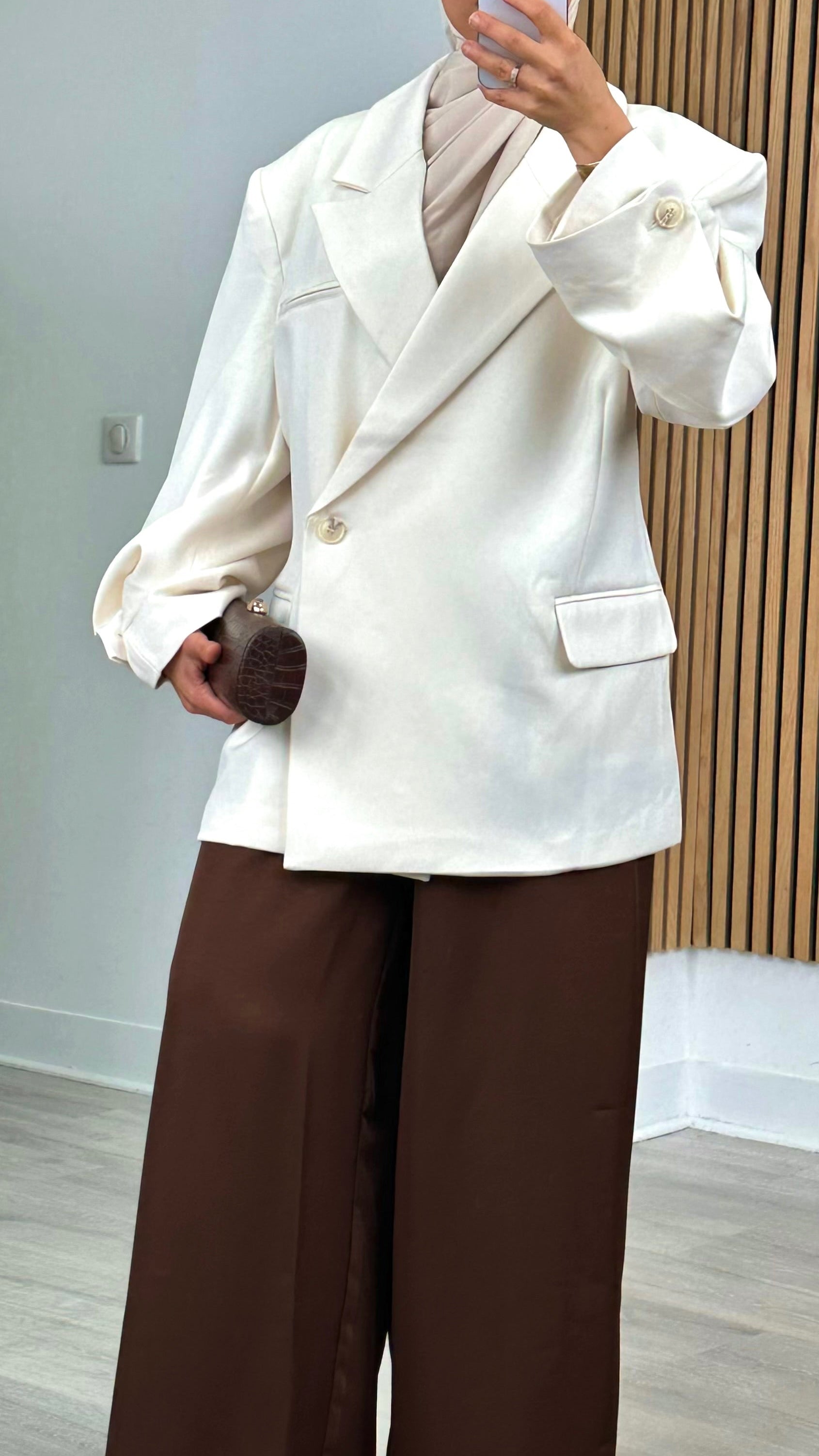 Blazer blanc déstructuré