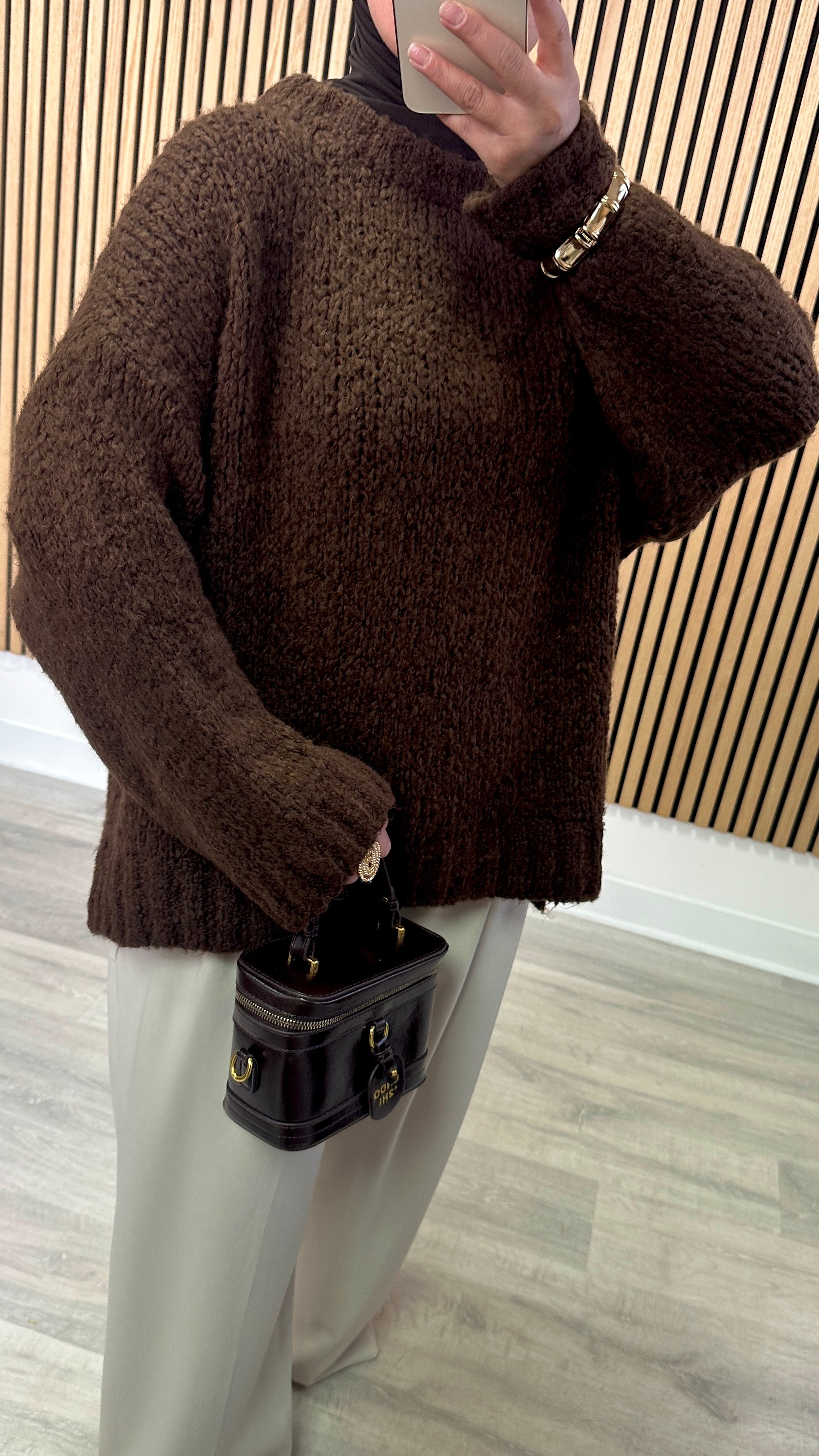 Pull en laine Marron
