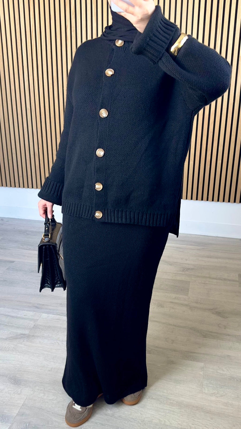 Ensemble Noir en Maille