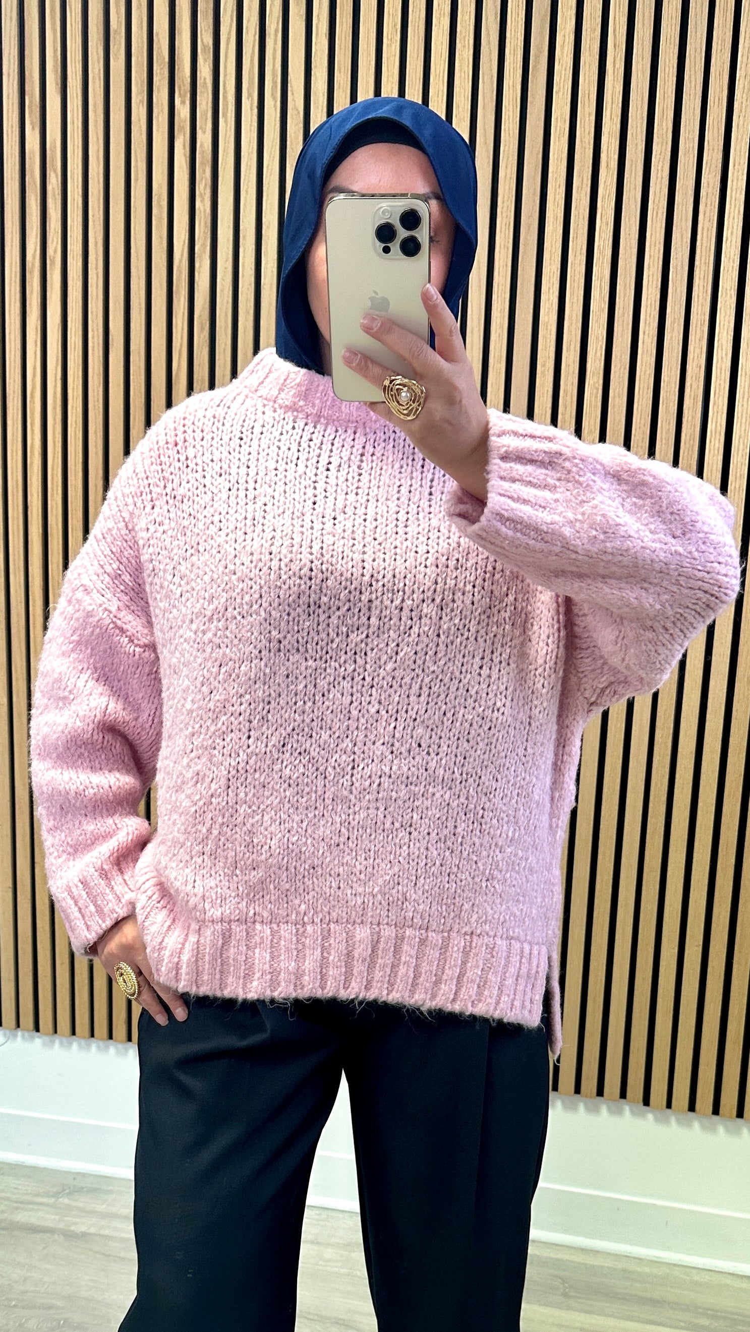 Pull en laine Rose