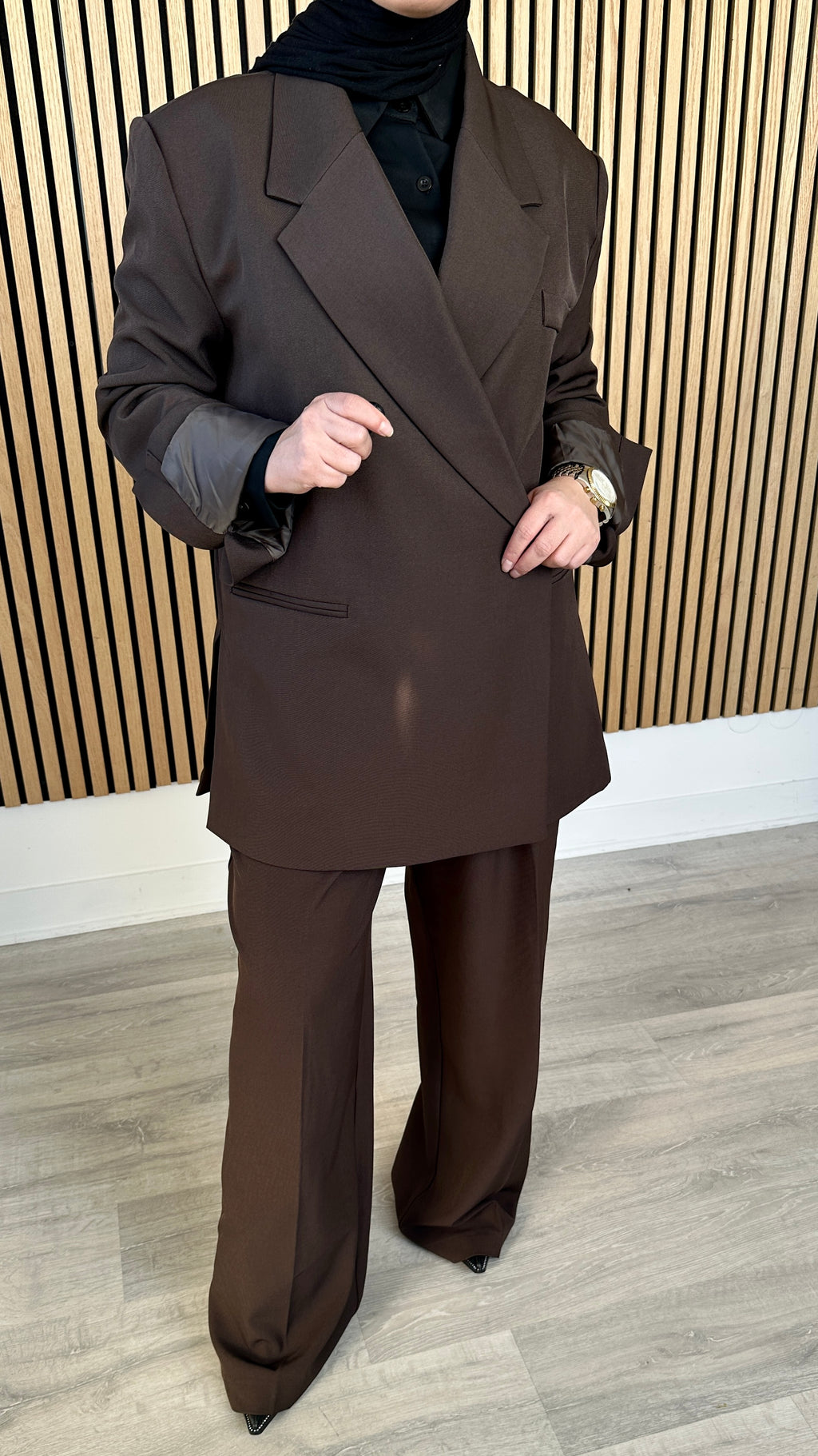 Blazer oversize chocolat