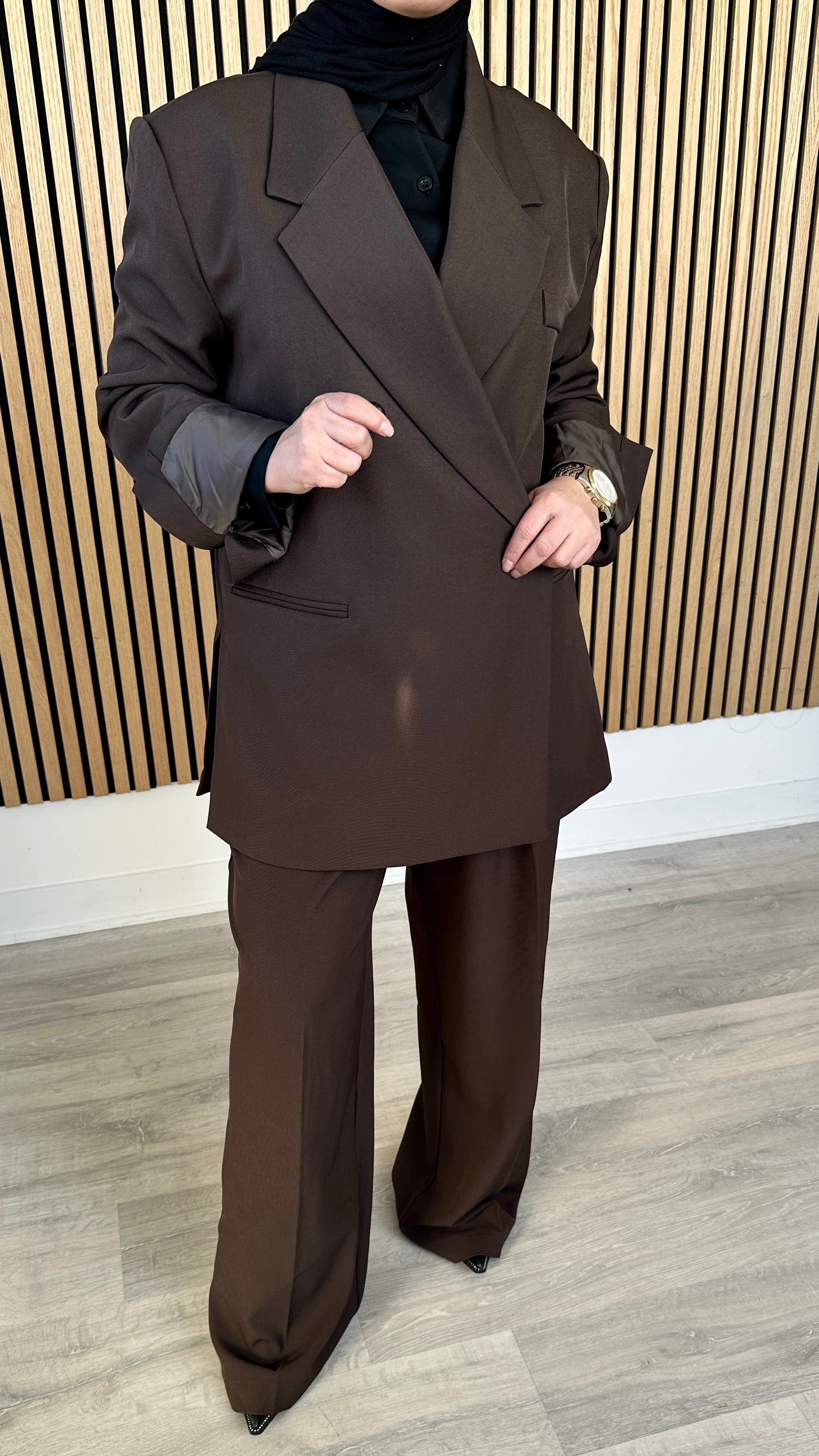 Blazer oversize chocolat