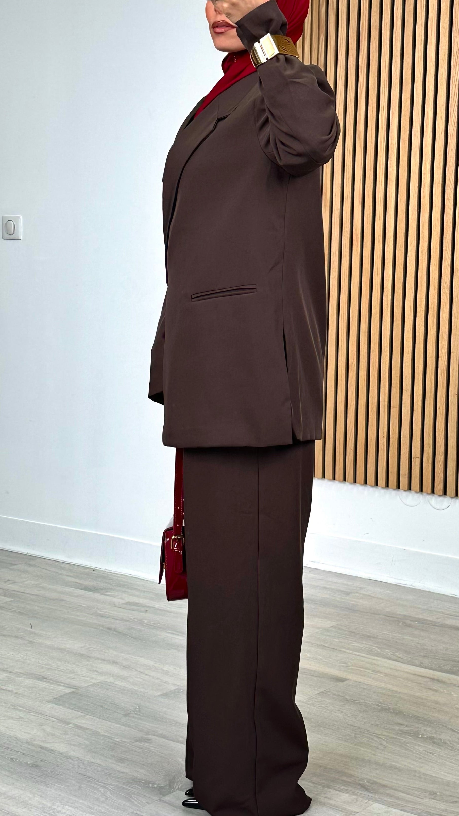 Blazer oversize chocolat