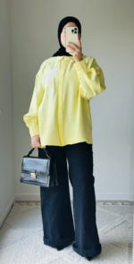 chemise en lin jaune face 3